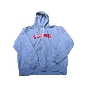 Nike Size Large Wisconsin Grey Comfy Hoodie Sweatshirt